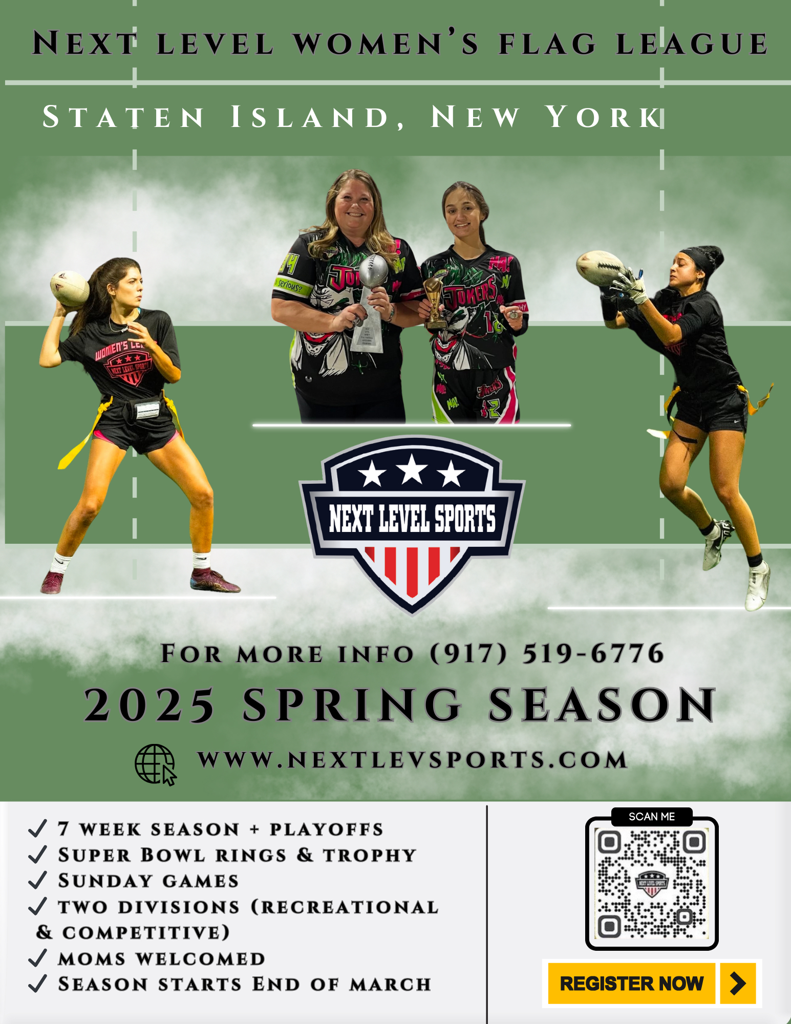 Womens Football League Flyer